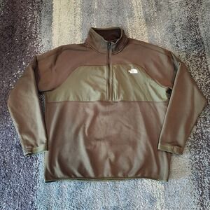 The North Face Pullover Green Canyonlands Fleece 1/2 Zip Up - Men Size XL